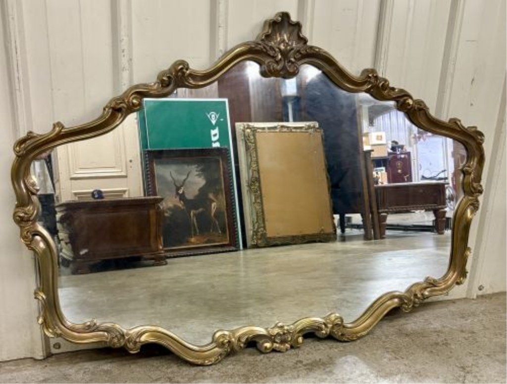 Carolina Mirror Company Rococo Revival Style Gilt Wall Mirror, Dated 1990