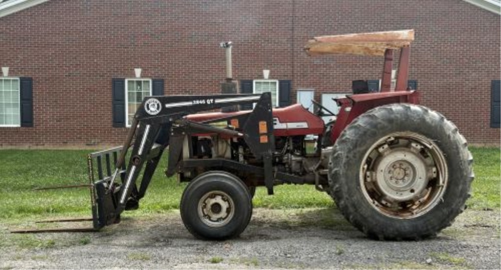 Massey Ferguson 285 2WD Tractor with Bush Hog 2846 QT Loader