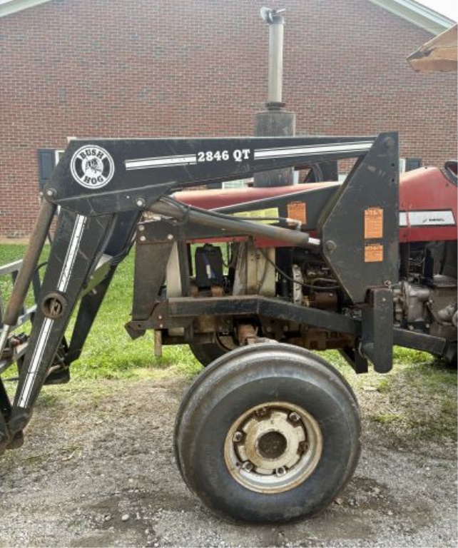 Massey Ferguson 285 2WD Tractor with Bush Hog 2846 QT Loader