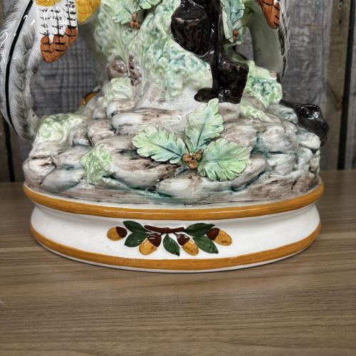 Fitz and Floyd Autumn Bounty Ceramic Pheasant Pair Figurine