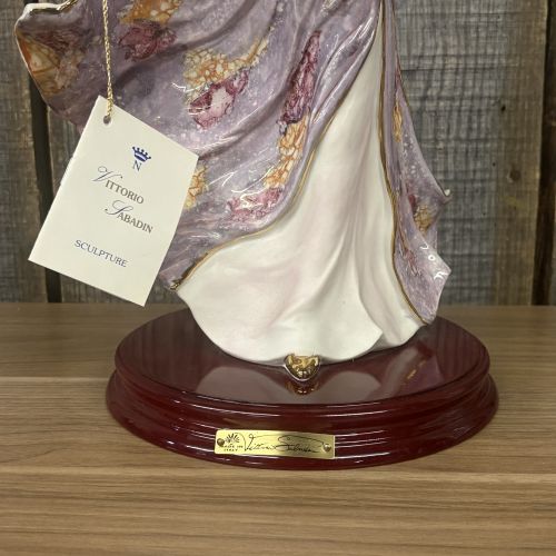 Vittorio Sabadin Capodimonte Porcelain Lady with Cornucopia Figurine