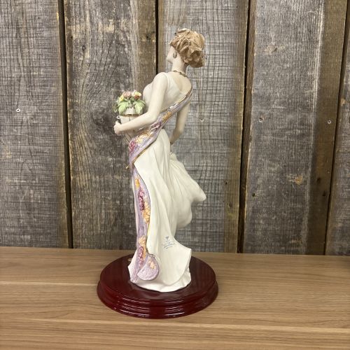Vittorio Sabadin Capodimonte Porcelain Lady with Cornucopia Figurine