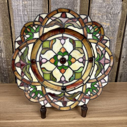 Chloe Tiffany Style Stained Glass Table Screen Lamp