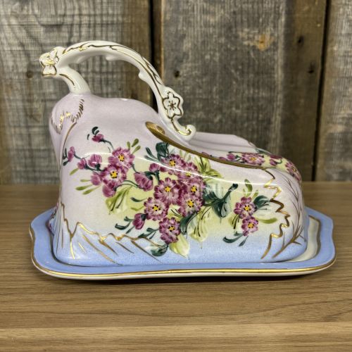 American Limoges China Company Porcelain Covered Cheese Dish