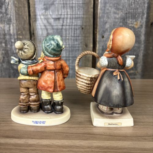 Two Goebel M.J. Hummel Porcelain Figurines, Meditation and A Star For You