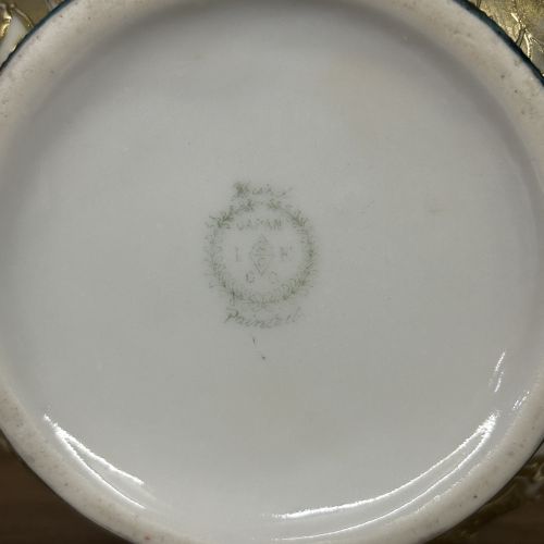 Japanese Nippon Era I.E. and C. Co. Moriage Porcelain Twin Handled Vase