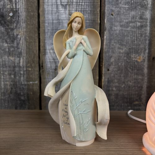 A Set of Six Enesco Foundations Religious and Inspirational Figurines by Karen Hahn