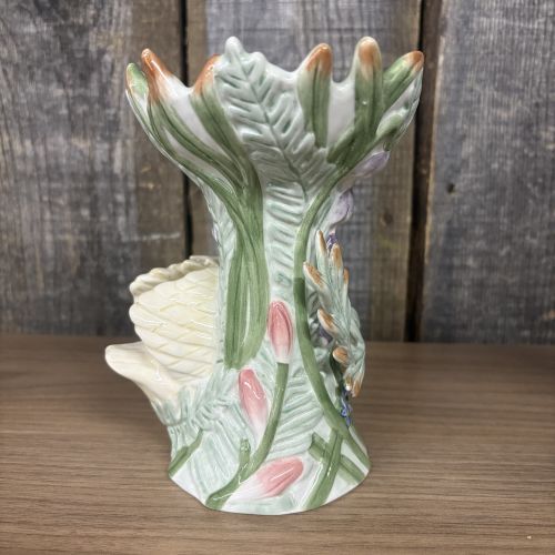 A Trio of Fitz and Floyd Tulip Swan Pattern Porcelain Decorative Items