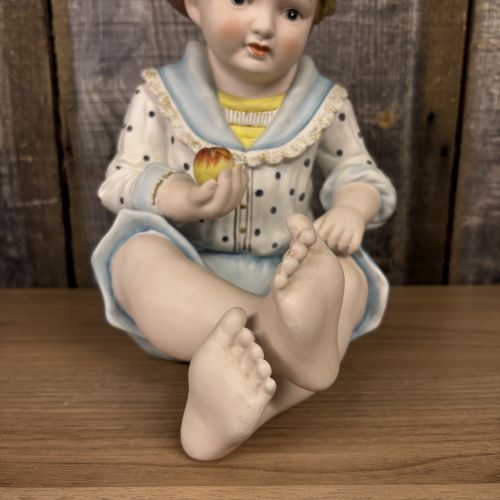 Andrea by Sadek Bisque Porcelain Piano Baby Boy Figurine Model 6161