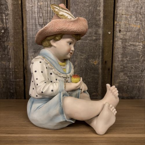 Andrea by Sadek Bisque Porcelain Piano Baby Boy Figurine Model 6161