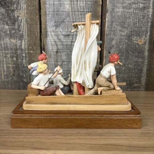 Norman Rockwell Museum Special Edition Playing Pirates Bisque Porcelain Figurine No. 1691 of 2500