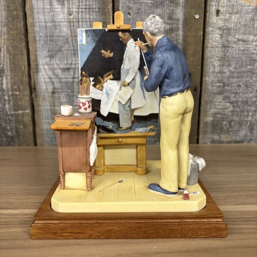 A Trio of Norman Rockwell Museum Limited Edition Bisque Porcelain Figurines