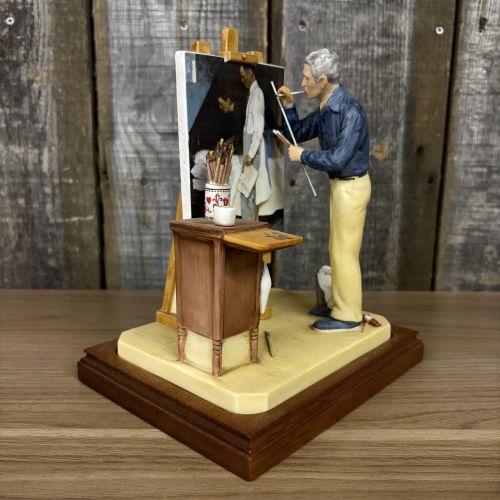A Trio of Norman Rockwell Museum Limited Edition Bisque Porcelain Figurines