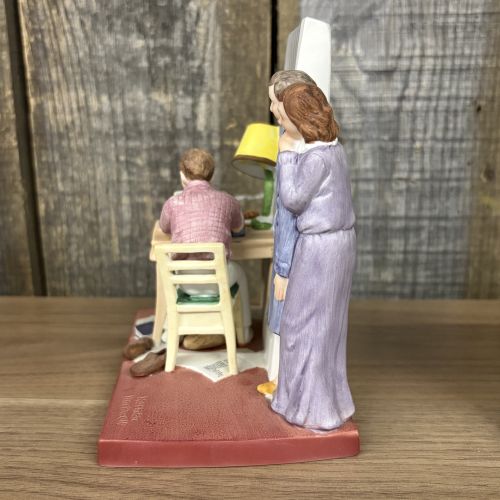 Three Norman Rockwell Hand-Painted Bisque Porcelain Figurines with Certificates of Authenticity