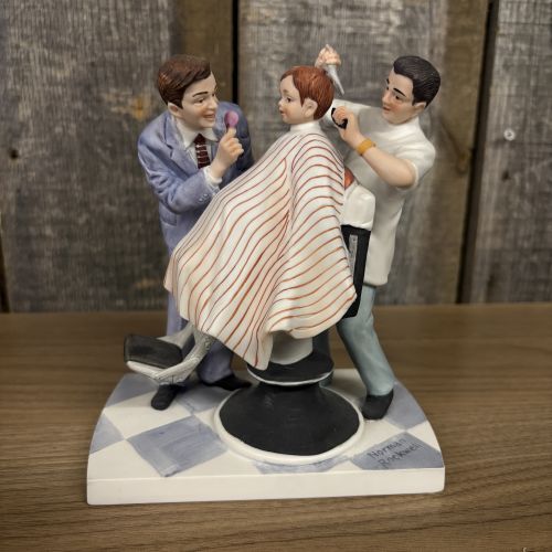 A Collection of Four Norman Rockwell Inspired Porcelain Figurines by Gorham and The Norman Rockwell Museum