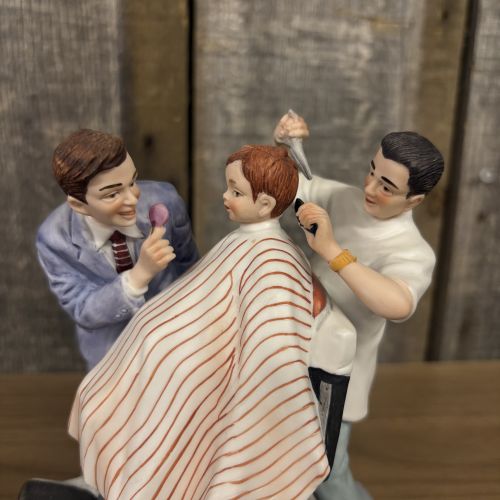 A Collection of Four Norman Rockwell Inspired Porcelain Figurines by Gorham and The Norman Rockwell Museum