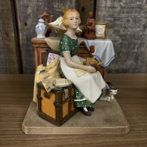 A Collection of Four Norman Rockwell Inspired Porcelain Figurines by Gorham and The Norman Rockwell Museum