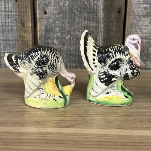 A Collection of Six Vintage Japanese Glazed Ceramic Poultry and Waterfowl Salt and Pepper Shakers