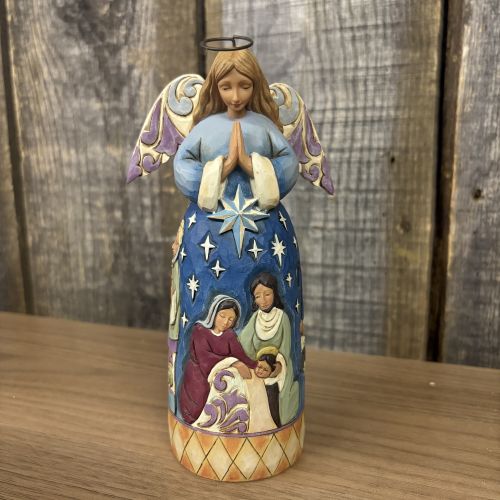 Two Jim Shore Heartwood Creek Angel Figurines, The Last Supper and The Nativity