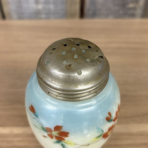 Gillinder and Sons Six Rib Melon Opalware Satin Glass Sugar Shaker