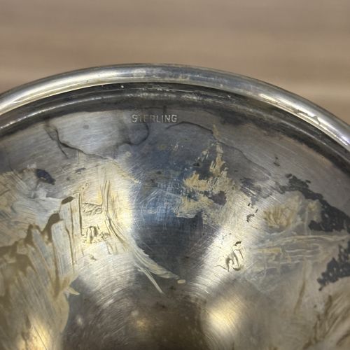 A Pair of Sterling Silver Wine Goblets