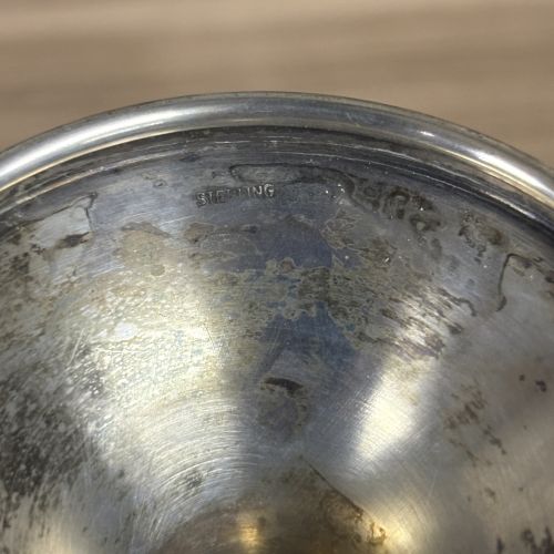 A Pair of American Sterling Silver Goblets