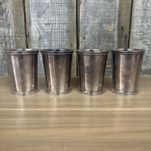 A Set of Four I. Freeman and Son Silver-Plated Patrick Henry Pattern Mint Julep Cups