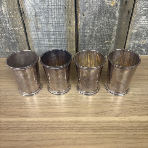 A Set of Four I. Freeman and Son Silver-Plated Patrick Henry Pattern Mint Julep Cups