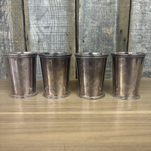 A Set of Four I. Freeman and Son Silver-Plated Patrick Henry Pattern Mint Julep Cups