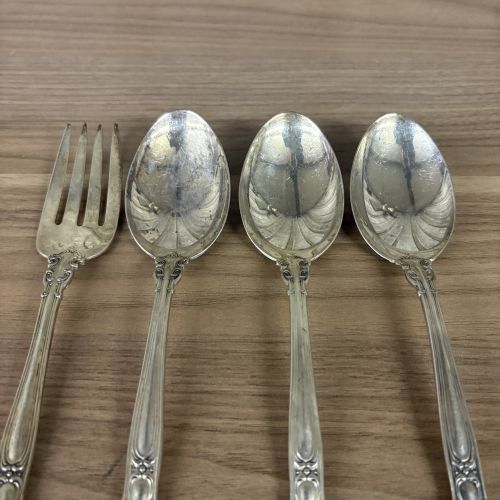 A Four-Piece Group of Gorham Sterling Silver Serving Flatware in the Strasbourg Pattern