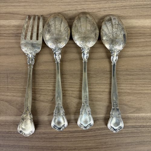 A Four-Piece Group of Gorham Sterling Silver Serving Flatware in the Strasbourg Pattern