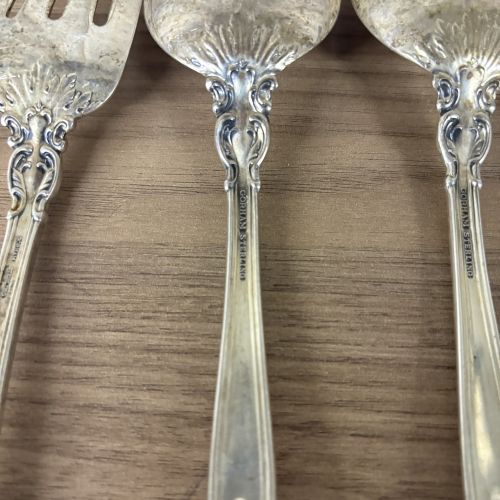 A Four-Piece Group of Gorham Sterling Silver Serving Flatware in the Strasbourg Pattern