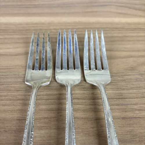 Trio of Towle Sterling Silver Luncheon Forks in the Candlelight Pattern