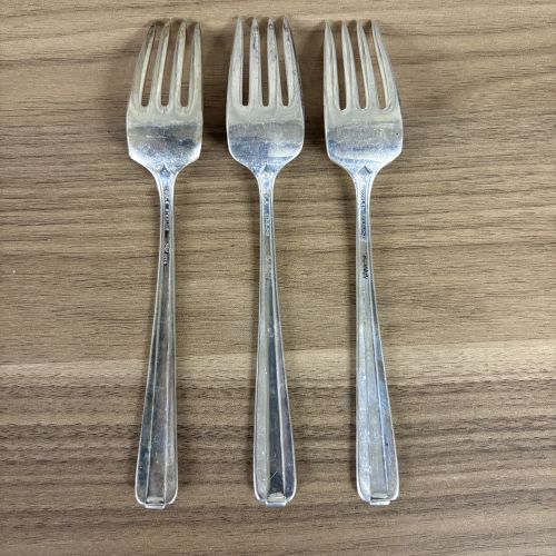 Trio of Towle Sterling Silver Luncheon Forks in the Candlelight Pattern