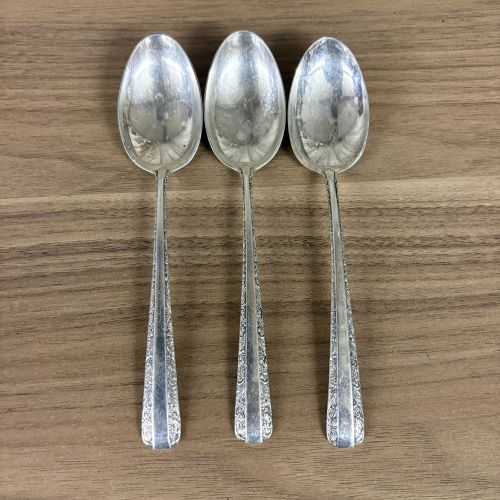A Trio of Towle Sterling Silver Teaspoons in the Candlelight Pattern