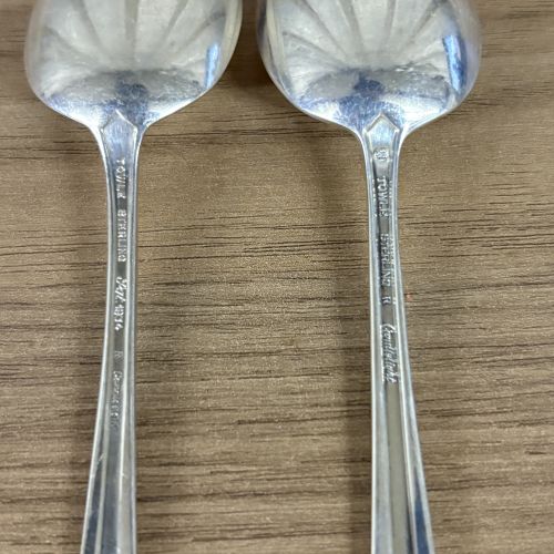 A Pair of Towle Sterling Silver Teaspoons in the Candlelight Pattern