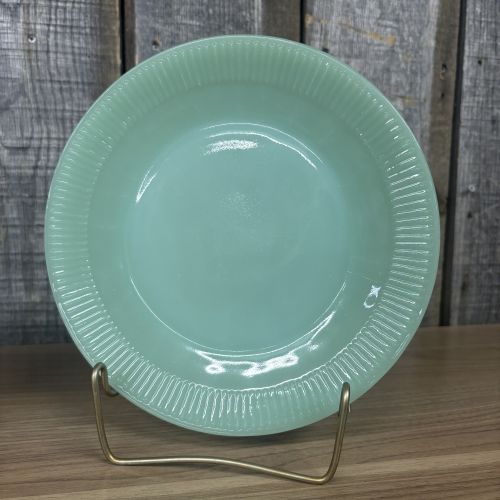 A Trio of Fire-King Jadeite Glass Tableware Including Jane Ray and Swirl Patterns