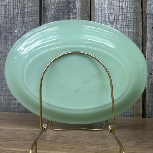 A Trio of Fire-King Jadeite Glass Tableware Including Jane Ray and Swirl Patterns