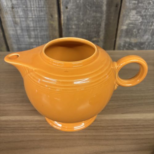 Fiesta Tangerine Teapot and Lid by Homer Laughlin