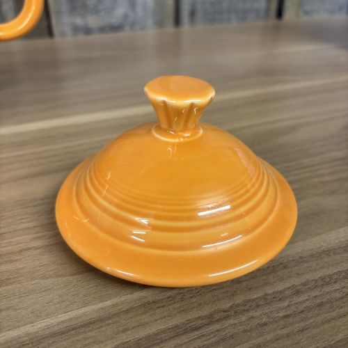 Fiesta Tangerine Teapot and Lid by Homer Laughlin