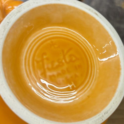 Fiesta Tangerine Teapot and Lid by Homer Laughlin