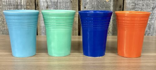 A Set of Four Homer Laughlin Fiesta Ringed Water Tumblers