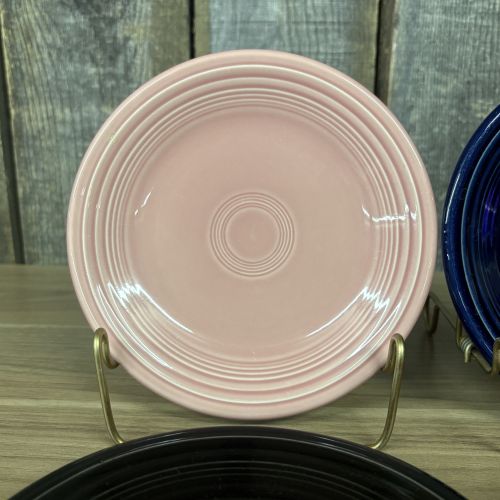 A Set of Four Homer Laughlin Fiesta Salad Plates in Assorted Colors