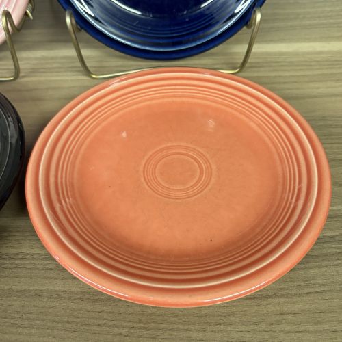 A Set of Four Homer Laughlin Fiesta Salad Plates in Assorted Colors