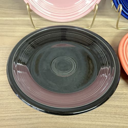 A Set of Four Homer Laughlin Fiesta Salad Plates in Assorted Colors