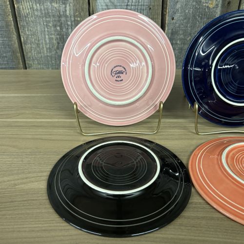 A Set of Four Homer Laughlin Fiesta Salad Plates in Assorted Colors
