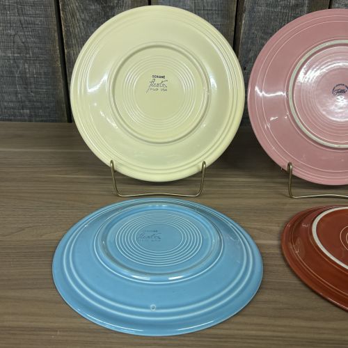 A Set of Homer Laughlin Fiesta Classic Rim Dinner and Luncheon Plates