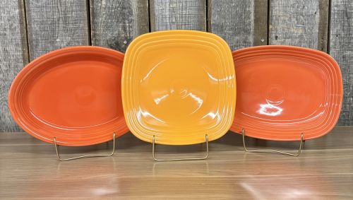 A Trio of Homer Laughlin Fiesta Ceramic Platters