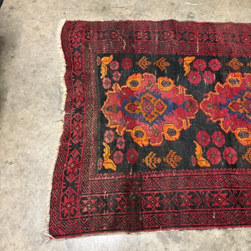 Caucasian Tribal Hand-Knotted Wool Runner Rug
