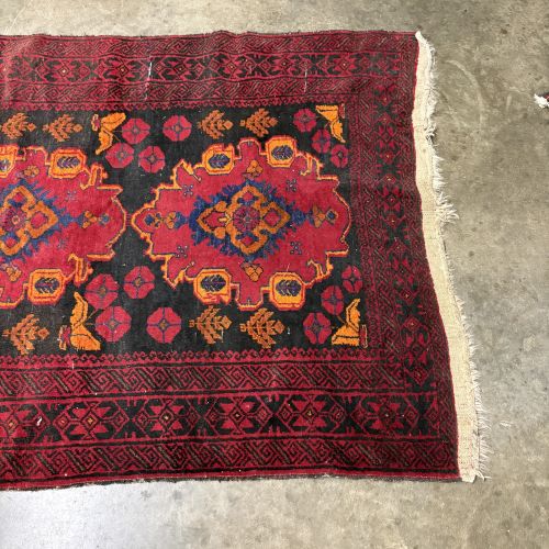 Caucasian Tribal Hand-Knotted Wool Runner Rug
